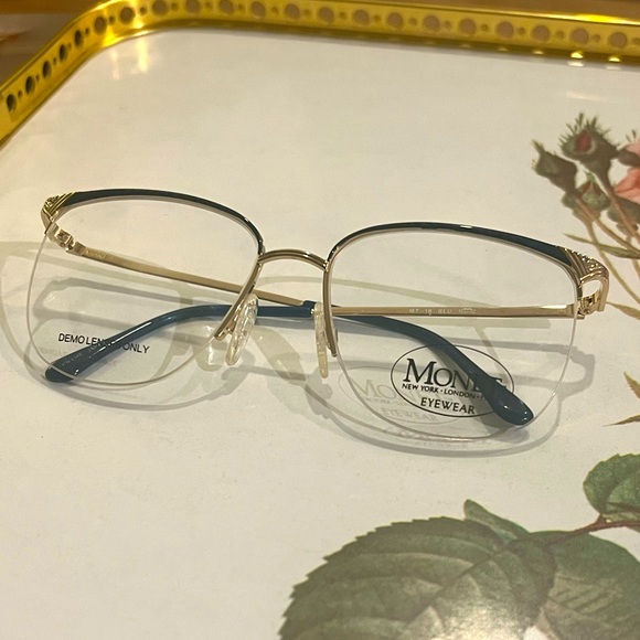 Monet Elegant Gold and Blue Eyewear - Picture 1 of 5